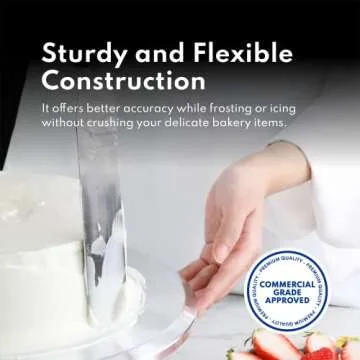 New Star Foodservice 38101 Straight Icing Spatula, 12-Inch Blade, 17-Inch Overall, Silver