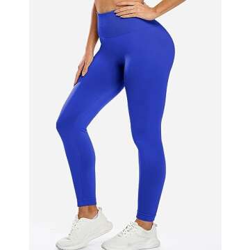 YEOREO Women Workout Leggings Seamless High Waisted Contour Yoga Pants