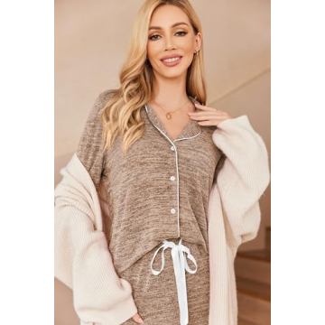 Luxurious Ekouaer Women's Pajama Set with Pockets