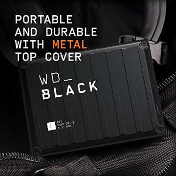 WD_BLACK 4TB P10 Game Drive, Portable External Hard Drive, Works with Playstation, Xbox, & PC - WDBA3A0040BBK-WESN