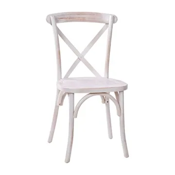 Merrick Lane Bardstown Bistro Dining Chair - Lime Wash Finish