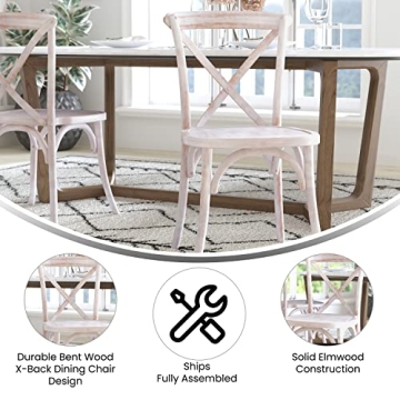 Merrick Lane Bardstown Bistro Dining Chair - Lime Wash Finish