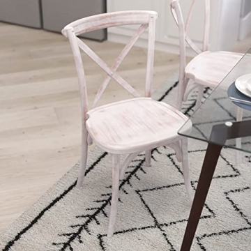 Merrick Lane Bardstown Bistro Dining Chair - Lime Wash Finish