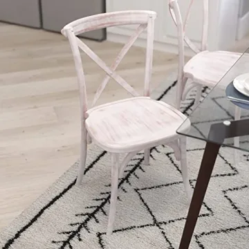 Merrick Lane Bardstown Bistro Dining Chair - Lime Wash Finish