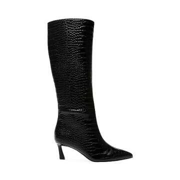 Shop Steve Madden Women's Lavan Knee High Boot - Black Croco