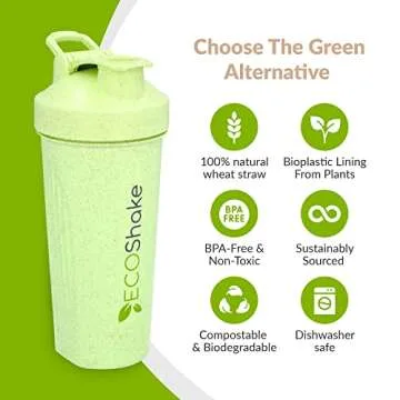 Eco Shake, your eco-friendly bottle: shaker bottle for the health-conscious & environmentally friend...