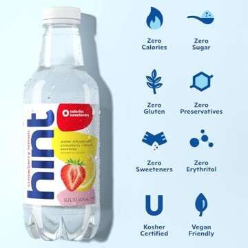 Hint Water Red Variety Pack, Zero Calories, 12 Flavored Bottles of Pure Refreshment