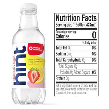 Hint Water Red Variety Pack, Zero Calories & Sugar, 12 Bottles