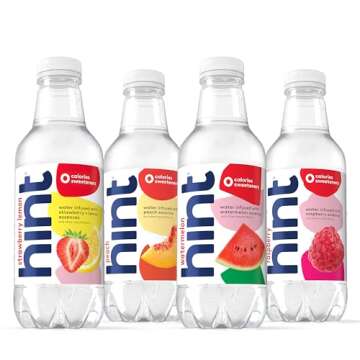Hint Water Red Variety Pack, Zero Calories & Sugar, 12 Bottles