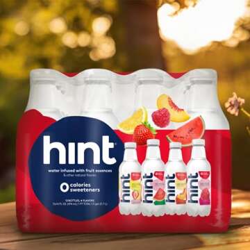 Hint Water Red Variety Pack, Zero Calories & Sugar, 12 Bottles