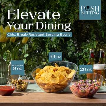 Posh Setting Clear Plastic Serving Bowls for Every Event