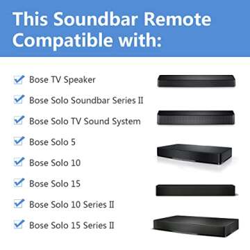 New Remote Control for Bose Solo 5 10 15 Series II TV Sound System 418775 410376 431974 845194 83830...