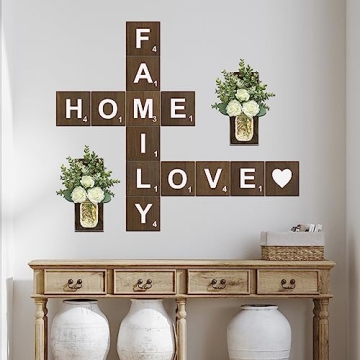 Rustic Crossword Tiles for Unique Wall Decor