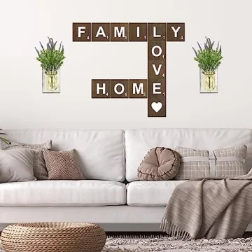 Rustic Crossword Tiles for Unique Wall Decor