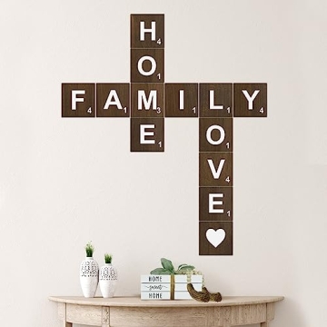 Rustic Crossword Tiles for Unique Wall Decor