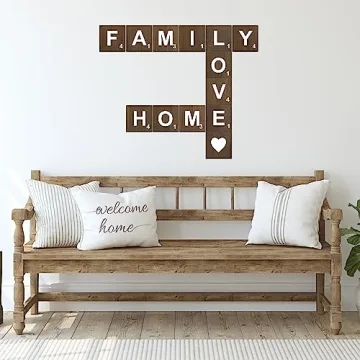 Rustic Crossword Tiles for Unique Wall Decor