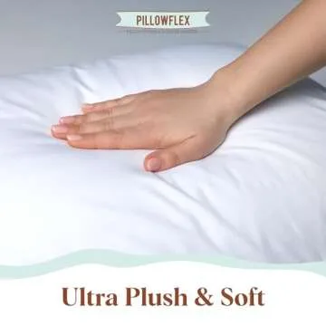 Pillowflex Premium Polyester Pillow Insert - 16x20 Pillow Form - Machine Washable, Accent Throw Insert, Lumbar Pillow Insert for Sham - Back, Travel Pillow, Neck Pillow - 1 Decorative Pillow