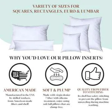 Pillowflex Premium Polyester Pillow Insert - 16x20 Pillow Form - Machine Washable, Accent Throw Insert, Lumbar Pillow Insert for Sham - Back, Travel Pillow, Neck Pillow - 1 Decorative Pillow