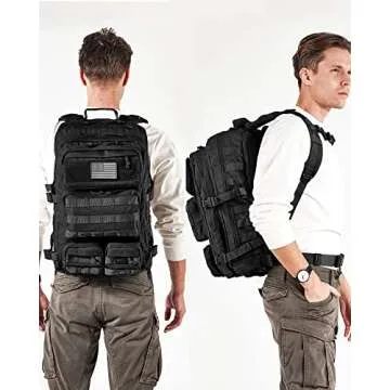 Falko Tactical Backpack 50L, 2.4x Stronger, Military Backpack, Heavy Duty Rucksack, Molle Large Backpack, Work, Outdoors