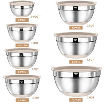 AIKKIL 20 Piece Mixing Bowl Set with Airtight Lids