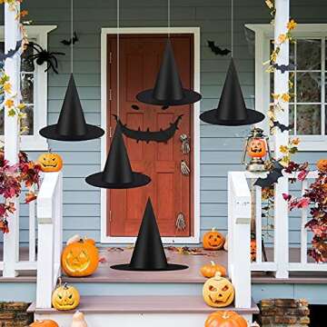 KOSIMI Black Witch Hats for Halloween Role-Playing