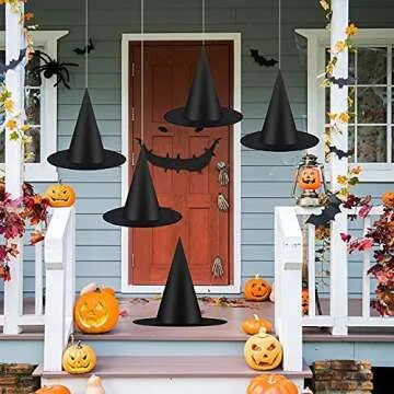 KOSIMI Black Witch Hats for Halloween Role-Playing
