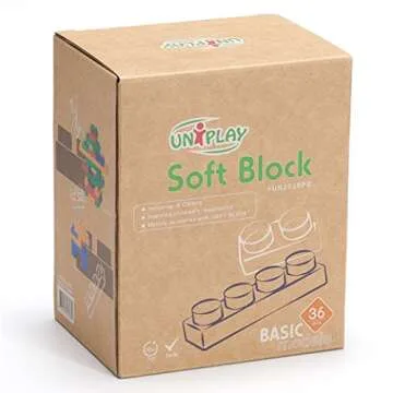 UNiPLAY Basic Soft Building Blocks - Educational Playset