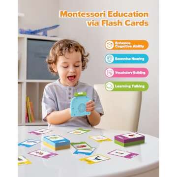 Airbition Talking Flash Cards for Toddlers - Language Learning Toy