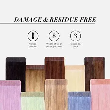 Smart Tabs Hair Extension Tape - Strong No-Residue Bonding