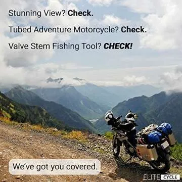 Tire Valve Stem Fishing Tool Puller (With Valve Core Remover) SAVE YOUR KNUCKLES While Installing Inner Tubes, Rim Locks & Off Road Tires on Adventure Motorcycles & Dirt Bikes