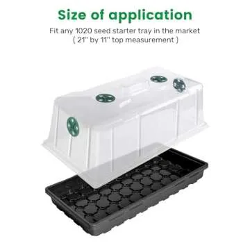 MIXC 10 Pack Humidity Dome 7" Tall Extra Strength, 1020 Growing Trays Cover, Propagation Seed Clonin...