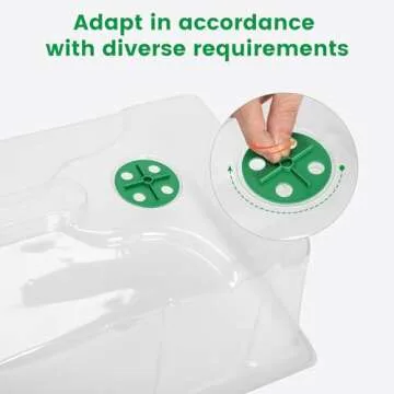 MIXC 10 Pack Humidity Dome 7" Tall Extra Strength, 1020 Growing Trays Cover, Propagation Seed Cloning Lid Vented for 10 x 20 Inch Flat Tray and Seed Starting Germination