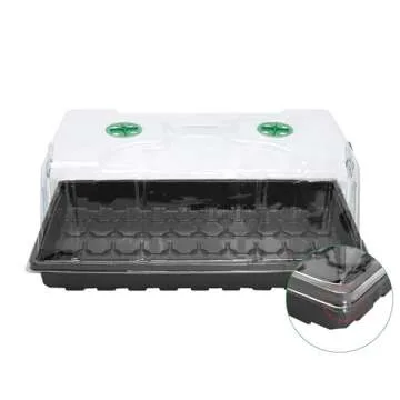 MIXC 10 Pack Humidity Dome 7" Tall Extra Strength, 1020 Growing Trays Cover, Propagation Seed Cloning Lid Vented for 10 x 20 Inch Flat Tray and Seed Starting Germination