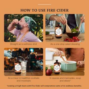 Hany's Harvest Unsweetened Fire Cider – 16 fl oz Glass Bottle | All-Natural, Small-Batch, Handcrafted, Non-GMO, Gluten-Free, Immune & Digestive Support