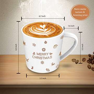 Coffee Mug or Tea Cup, Heat-resistant Large Wide Mouth Hot and cold Beverage Mugs (20oz), Shiny Gold...