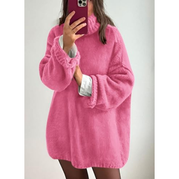 PRETTYGARDEN Women's Oversized Turtleneck Sweater