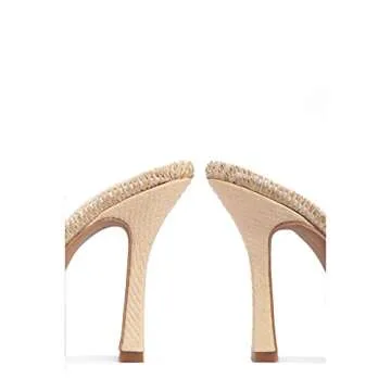 Cape Robbin Lidia Woven High Heels - Elegant Square Toe Style