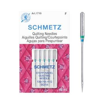 SCHMETZ Quilting Needles - Size 90/14, 5-Needle Cards, Pack of 10