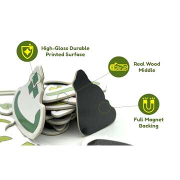 ILM Toolbox Build-A-Word Magnetic Arabic Letter Alphabet Set for Kids, 143 Wooden Arabic Letters in a Wooden Storage Box with Dry Erase Board