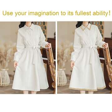 BEL AVENIR Braid Trim 0.78 inch 6.8 Yards Gimp Basic Fringe Trim Fabric Sewing Polyester Handcraft DIY Crafts Woven Boho Costume Home Decorative (Light Coffee)