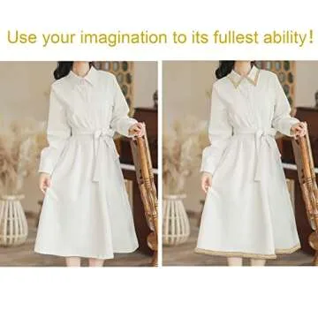 BEL AVENIR Braid Trim 0.78 inch 6.8 Yards Gimp Basic Fringe Trim Fabric Sewing Polyester Handcraft DIY Crafts Woven Boho Costume Home Decorative (Light Coffee)