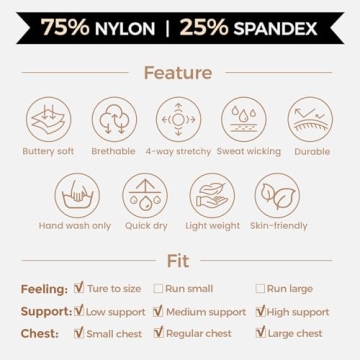 Aoxjox Women's Short Sleeve Workout Top with Support