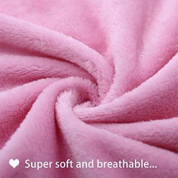 furrybaby Premium Fluffy Fleece Dog Blanket Soft and Warm Reversible Flannel Pet Blanket for Dogs 24x32inch Washable Indoor Cats Blankets for Cozy Comfy Nap(Pink)