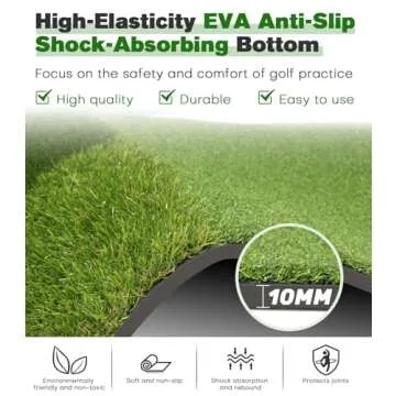 Premium Dual-Turf Golf Mat: 5x4ft Thickened Golf Practice Hitting Mat, Indoor & Outdoor Golf Training Swing & Chipping Mat for Backyard, Ideal Valentine Gifts for Men Dad Husband & Golfers