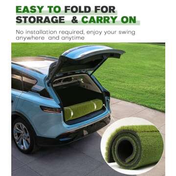 Premium Dual-Turf Golf Mat: 5x4ft Thickened Golf Practice Hitting Mat, Indoor & Outdoor Golf Training Swing & Chipping Mat for Backyard, Ideal Valentine Gifts for Men Dad Husband & Golfers