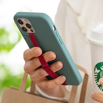 C-Shaped Clip Finger Phone Grip, Sinjimoru Silicone Cell Phone Strap for Phone Case with Clip as Phone Loop Holder for iPhone Case & Samsung Phone. Sinji Loop Clip Lavender 210