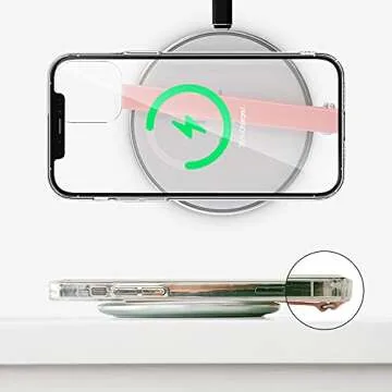 C-Shaped Clip Finger Phone Grip, Sinjimoru Silicone Cell Phone Strap for Phone Case with Clip as Phone Loop Holder for iPhone Case & Samsung Phone. Sinji Loop Clip Lavender 210