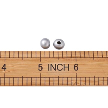 Pandahall 600pcs 8mm Spray Painted Wood Beads Silver Round Wooden Spacer Beads for DIY Crafts Jewelry Making Home Decor Hole: 2.5mm