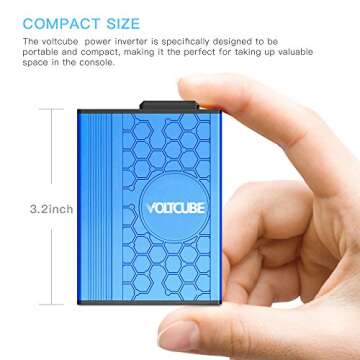 VOLTCUBE 150W Car Power Inverter 12V DC to 110V AC Converter with 3.1A Dual USB Car Adapter