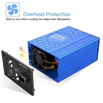 VOLTCUBE 150W Car Power Inverter 12V DC to 110V AC Converter with 3.1A Dual USB Car Adapter